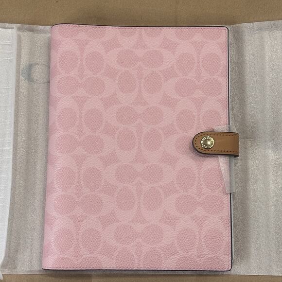 Coach Accessories - Coach Powder Pink Notebook in Signature Canvas NWT Fully Wrapped Ships 24HRS